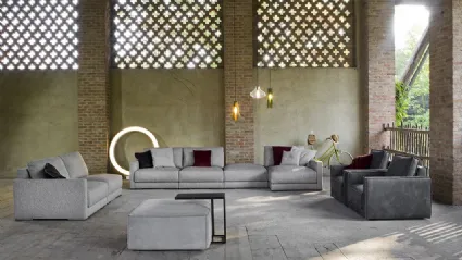 Divano in tessuto componibile modulare Elite di Flexstyle