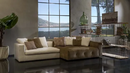 Divano con penisola New York Quilted di Flexstyle