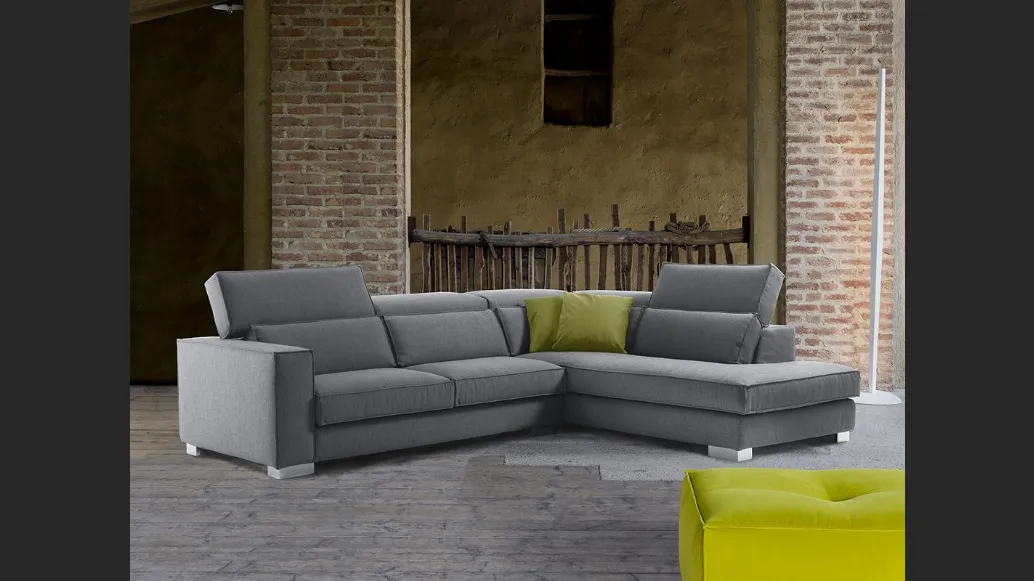 Divano angolare in tessuto Portofino di Flexstyle