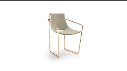 Sedia Apelle in cuoio di Midj