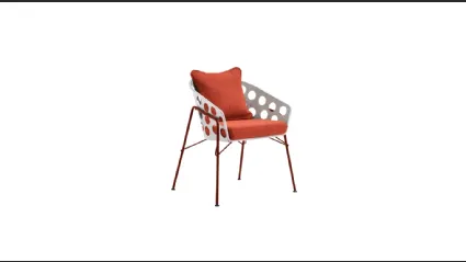 Sedia Bolle P M TS in metallo di Midj