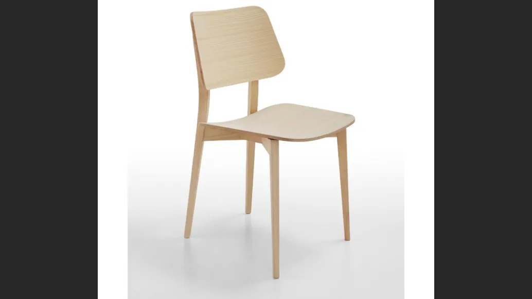 Sedia in legno Joe S L LG di Midj