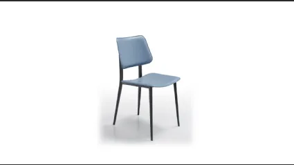 Sedia Joe S M CU in cuoio e metallo di Midj