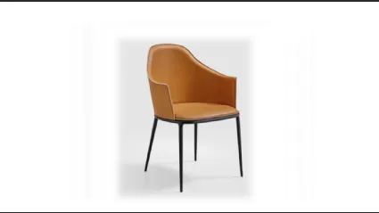 Sedia Lea PM CU in cuoio di Midj
