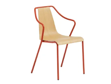 Sedia Ola P M LG in legno di Midj