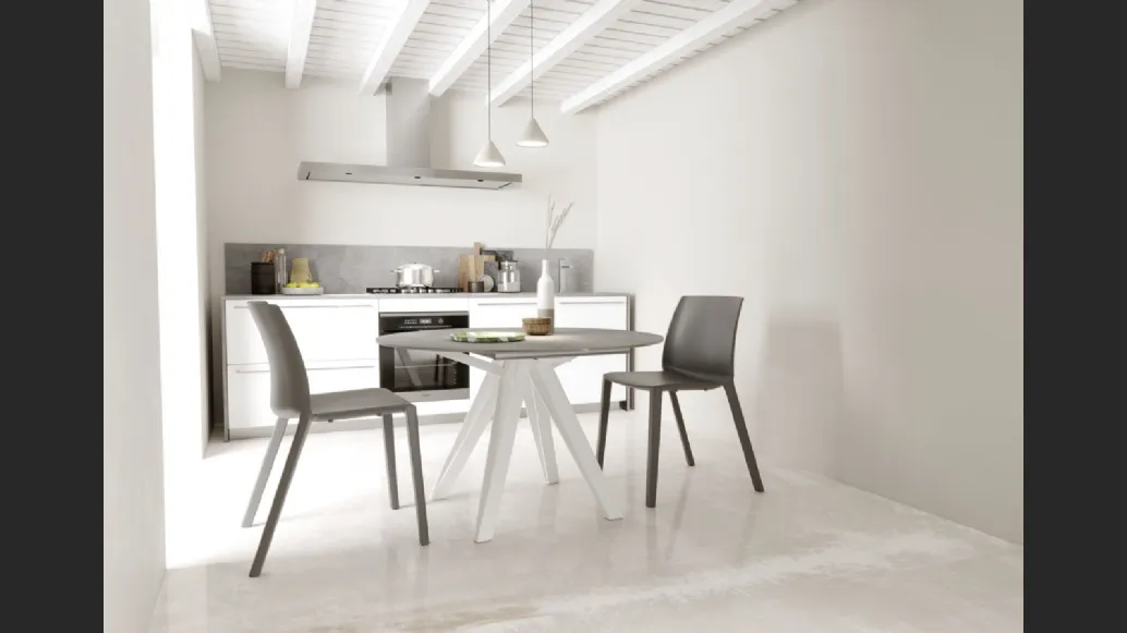 Tavolo allungabile Apple in ceramica pietra di savoia di Zamagna