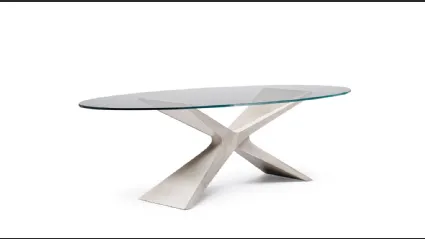 Tavolo Nexus con top in vetro di Midj