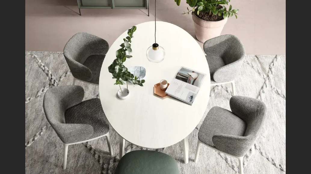 Tavolo Rea in Rovere Bianco di Novamobili