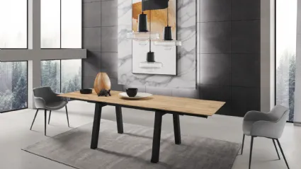 Tavolo T1358AIM Sand 180 in legno impiallacciato di Zamagna