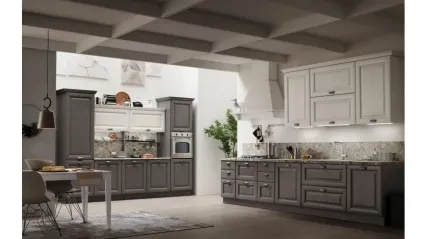Cucina Classica Lola 02 in Grigio Antracite e Bianco Gesso di Arrex