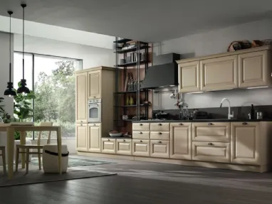 Cucina Classica lineare Lola in Frassino Decapè Bianco di Arrex
