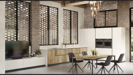 Cucina Moderna angolare AL32 Rovere Slavonia di Arrex