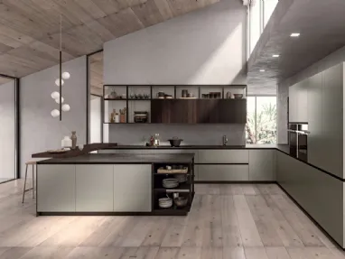Cucina Moderna angolare Area 22 Job in laccato di Dibiesse
