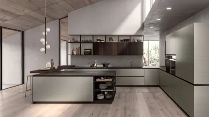 Cucina Moderna angolare Area 22 Job in laccato di Dibiesse