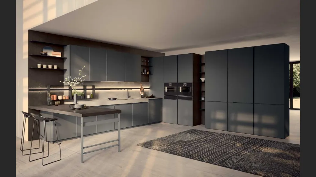 Cucina Moderna Coco Light angolare con penisola di Dibiesse