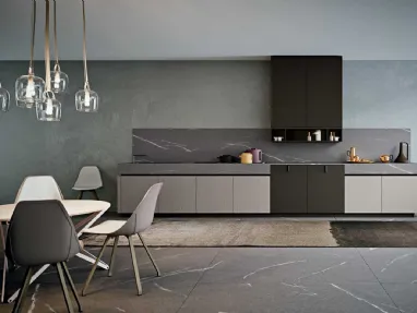 Cucina Moderna Area 22 Gola lineare in essenza Rovere e laccato opaco di Dibiesse