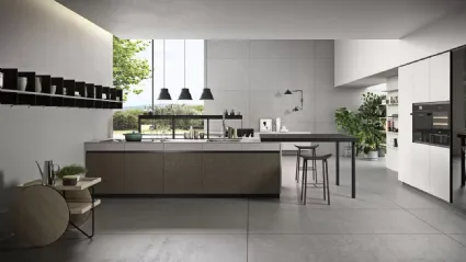 Cucina Moderna con penisola DJ 02 in melaminico con top in laminato di Dibiesse