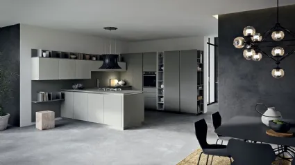 Cucina Moderna con penisola Play Lab 01 in laminato di Dibiesse