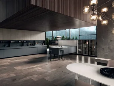 Cucina Moderna lineare DJ 01 in melaminico e laccato di Dibiesse
