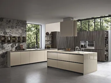Cucina Moderna Emporio Job con isola di Dibiesse