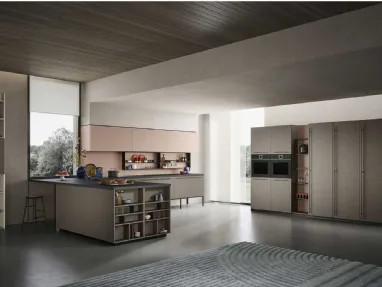 Cucina Moderna Emporio Maniglia con penisola di Dibiesse