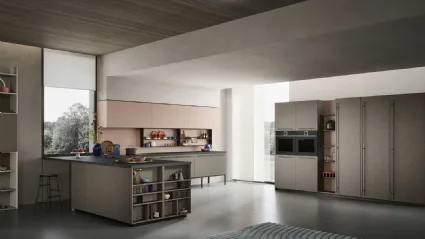 Cucina Moderna Emporio Maniglia con penisola di Dibiesse