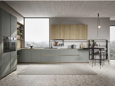 Cucina Moderna Emporio Time con penisola di Dibiesse