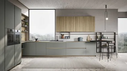 Cucina Moderna Emporio Time con penisola di Dibiesse