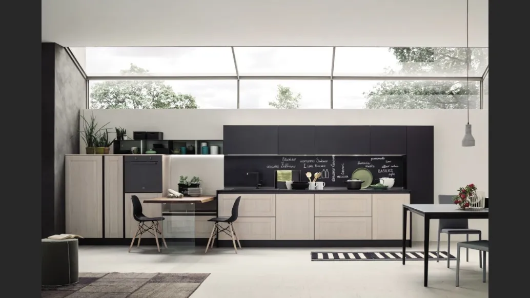Cucina Moderna con penisola Eva Tinta Sale di Arrex