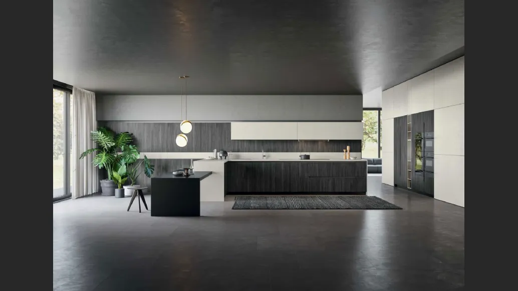 Cucina Moderna lineare Lesmo 02 in melaminico di Dibiesse