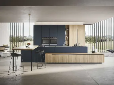 Cucina Moderna Lesmo con isola e penisola di Dibiesse