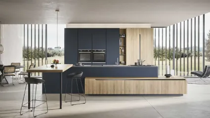 Cucina Moderna Lesmo con isola e penisola di Dibiesse