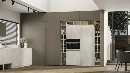 Cucina Moderna ad angolo Loft 2|2 11 in Oxide chiaro e laccato di Arrex