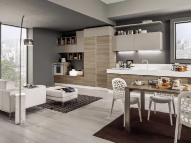 Cucina Moderna lineare Mango in Frassinato Style e Samoa di Arrex