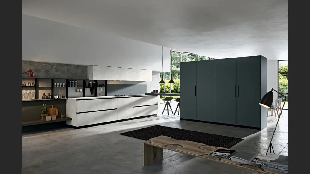 Cucina Moderna lineare Play Time 01 in melaminico di Dibiesse