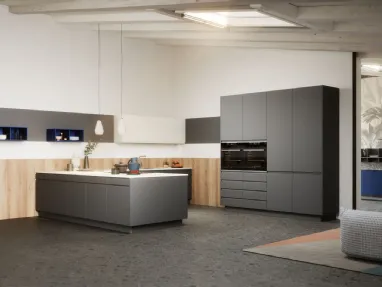 Cucina Moderna angolare in laccato opaco Smile di Dibiesse