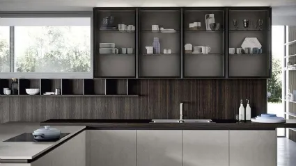 Cucina Moderna angolare Spring Gola 03 in melaminico di Dibiesse