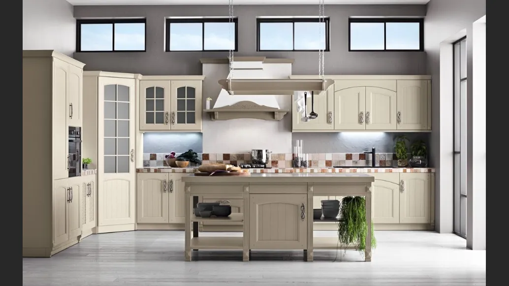 Cucina Shabby Chic angolare Morgana Decapé Ecru di Arrex