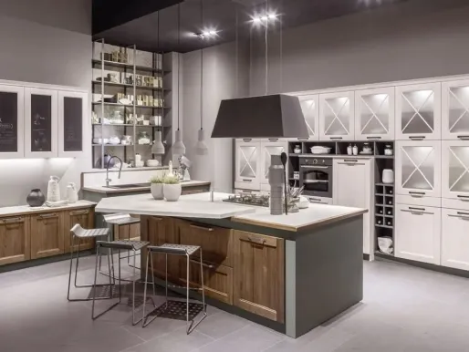 Cucina Shabby Chic angolare Morgana Decapé Ecru di Arrex