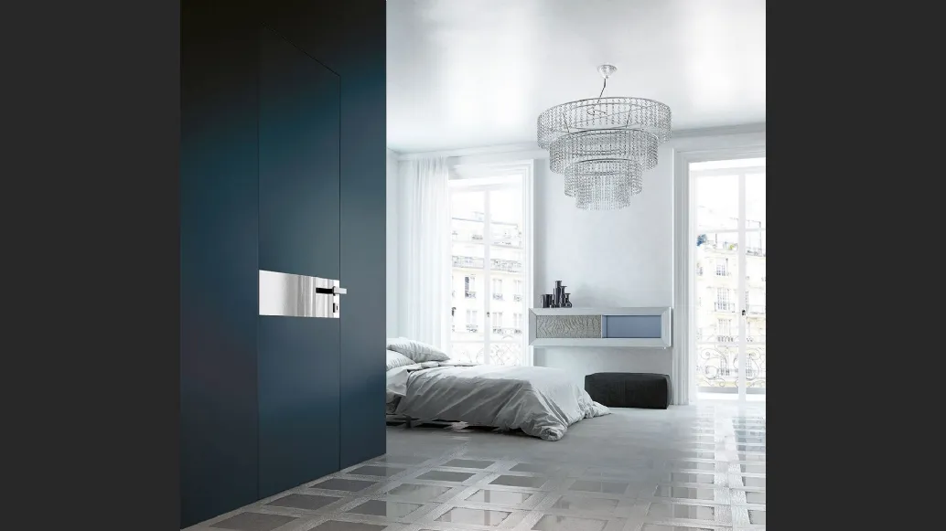 Porta per interni Adela Battente in laccato Blu di Henry Glass