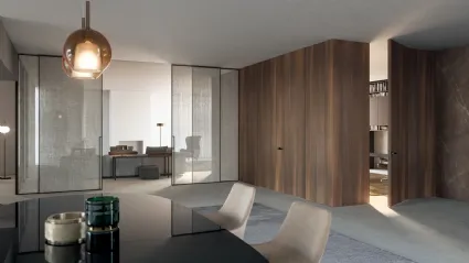 Porta per interni Adela battente in legno finitura Eucalipto di Henry Glass