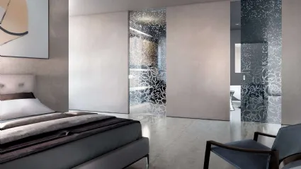 Porta per interni Vitra Scomparsa in vetro Decò di Henry Glass