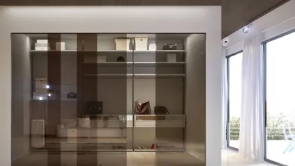 Porta per interni Vitra Scorrevole in vetro Bronzo Trasparente di Henry Glass