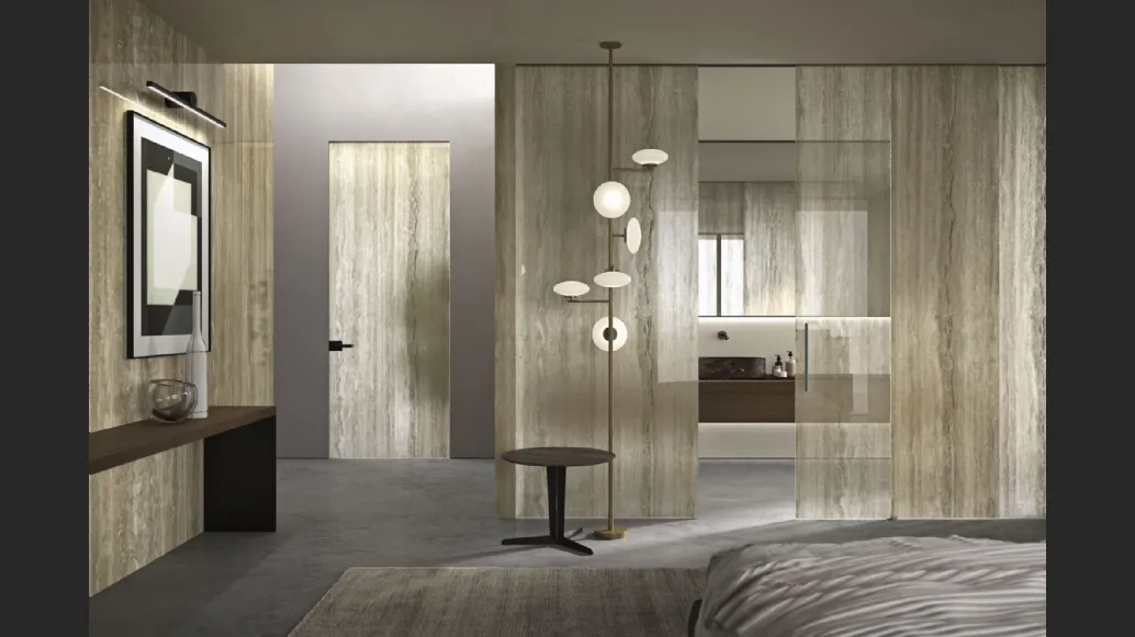 Porta per interni Vitra Scorrevole Travertino di Henry Glass