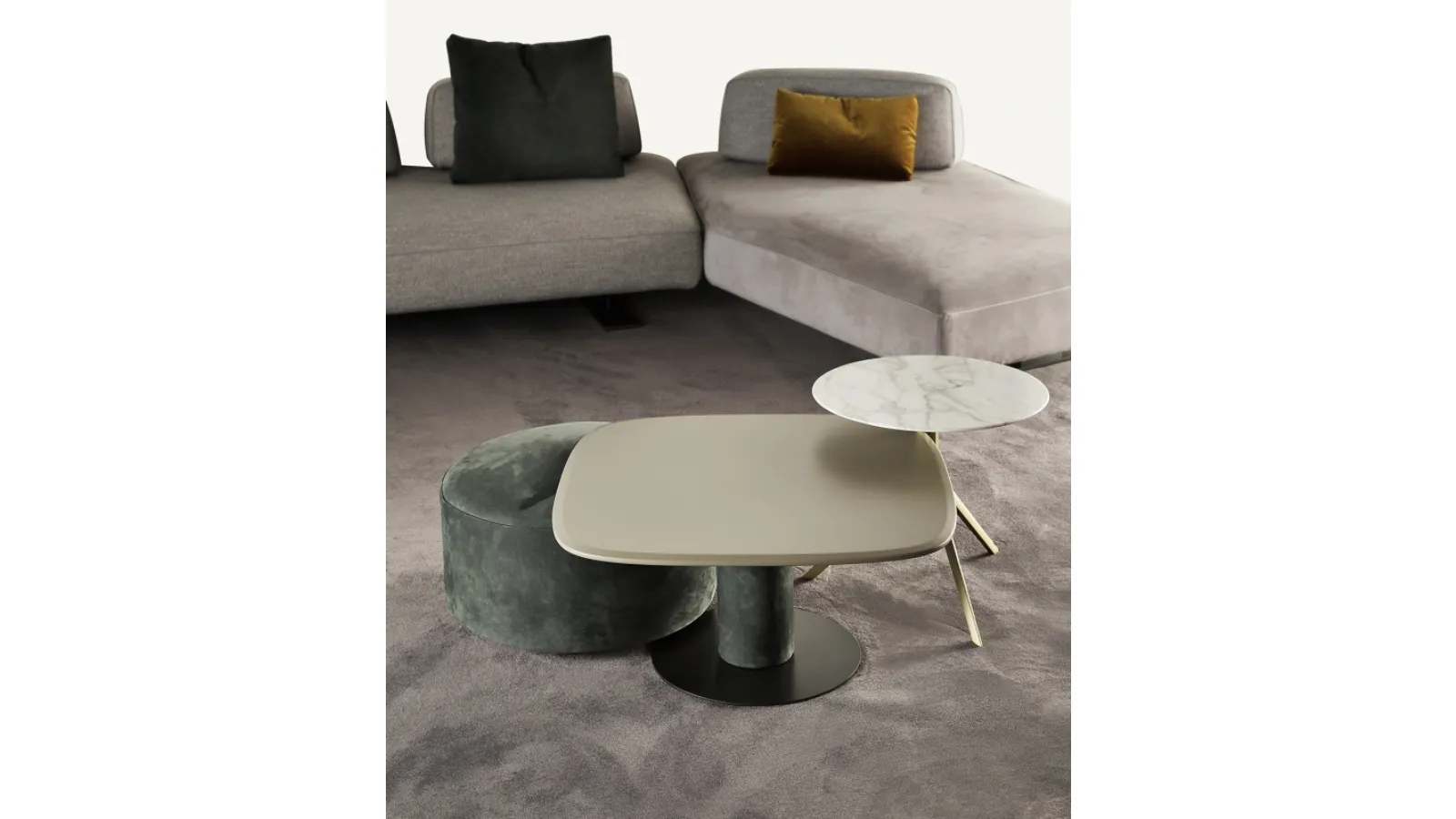 Tavolino Dynamic in laccato o gres di Art Nova
