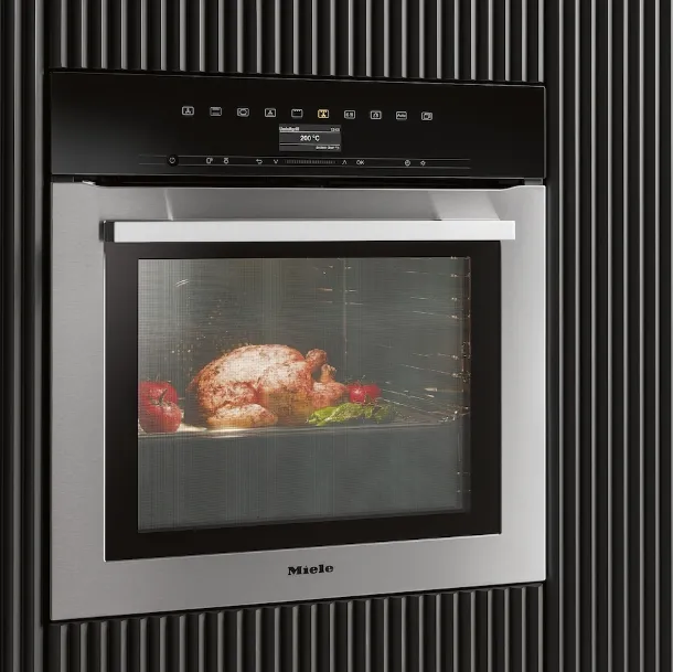 Forno H 7364 BP in acciao inox con sonda termometrica ed illuminazione Led di Miele