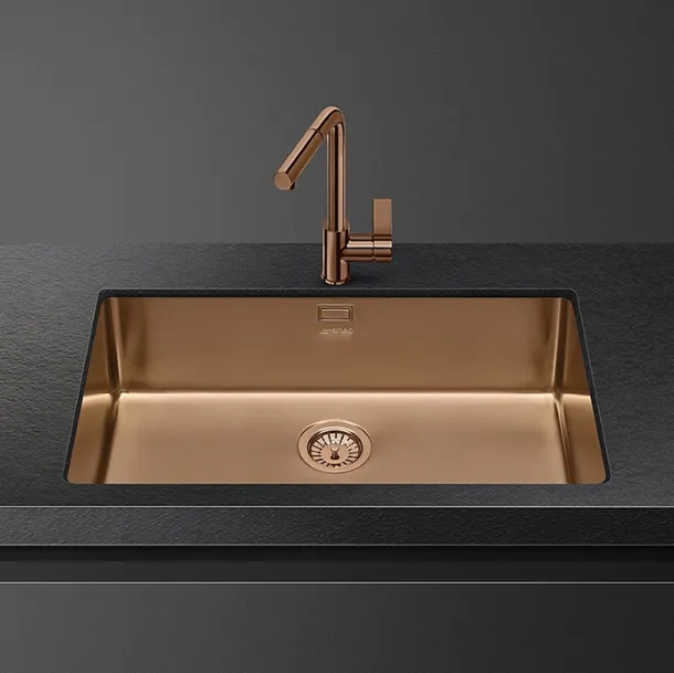 Lavello in acciaio PVD di Smeg