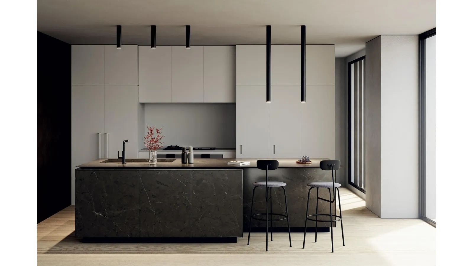 Lampada a soffitto A-Tube di Lodes