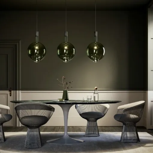 Lampada a sospensione in vetro Sky-Fall di Lodes