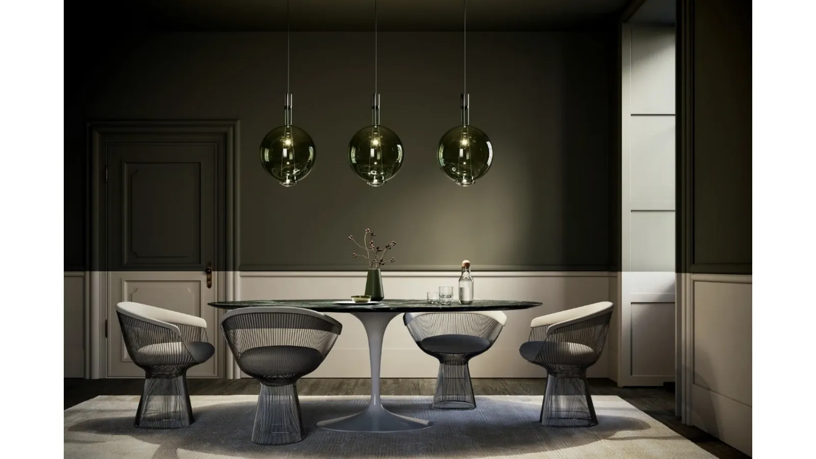 Lampada a sospensione in vetro Sky-Fall di Lodes